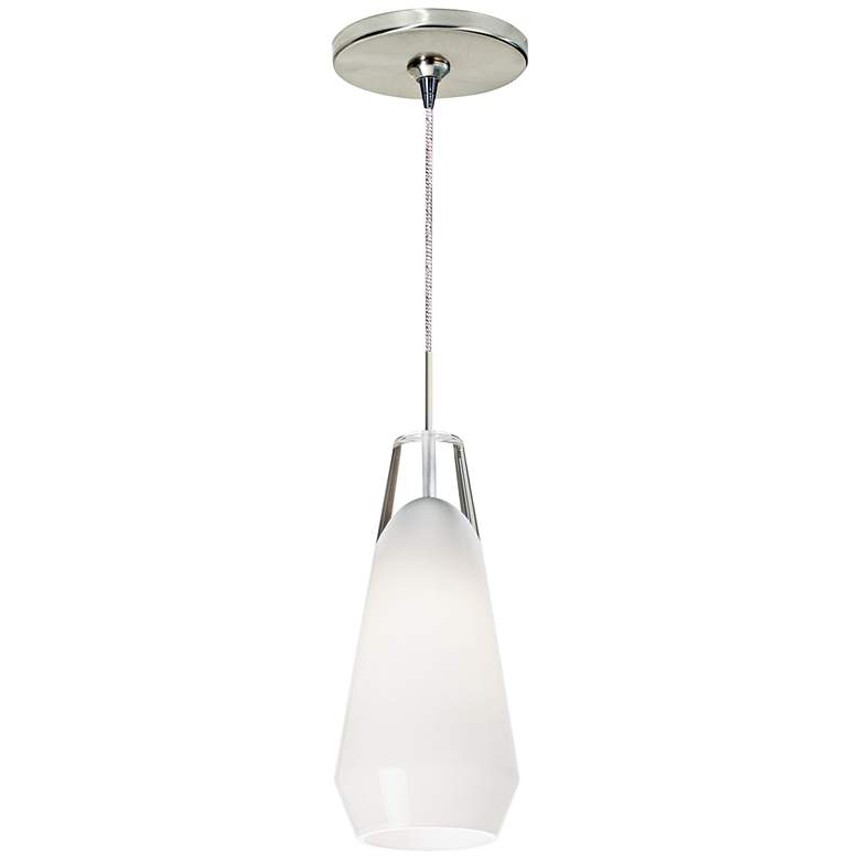 Image 1 Lustra 3 3/4 inch Wide Satin Nickel LED FreeJack Mini Pendant