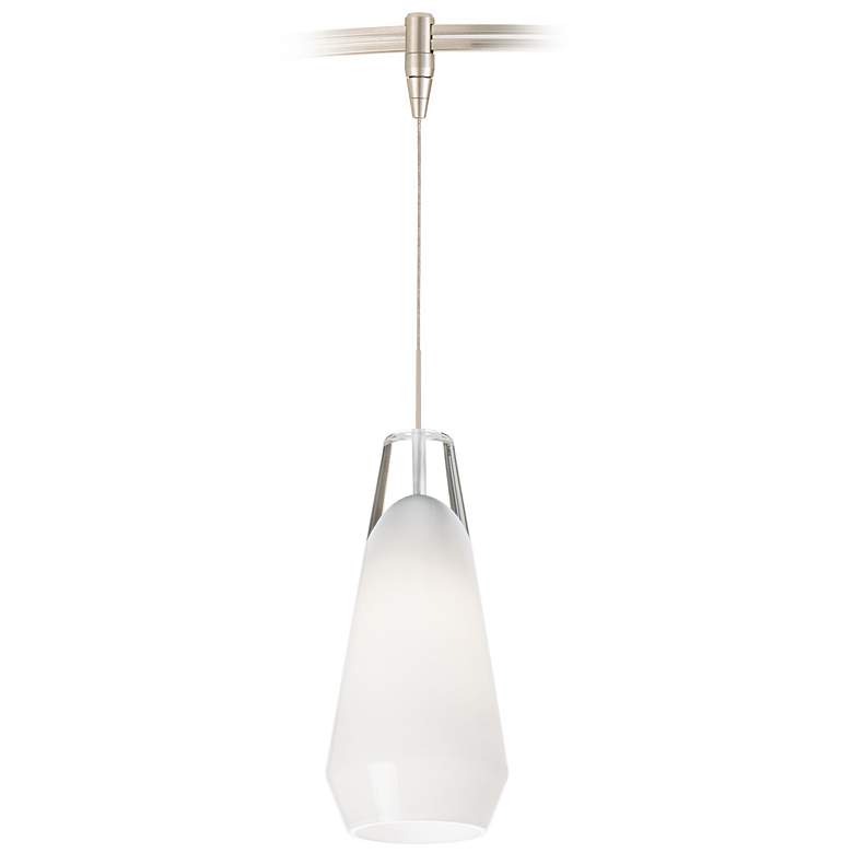 Image 1 Lustra 3 3/4" Wide Satin Nickel LED Monorail Mini Pendant