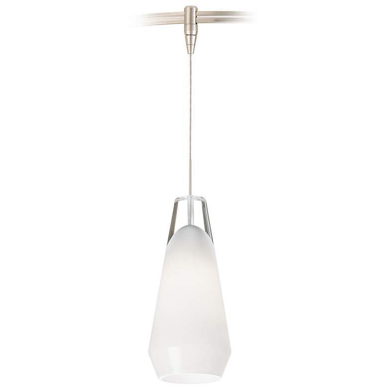 Image 1 Lustra 3 3/4 inch Wide Satin Nickel LED Monorail Mini Pendant