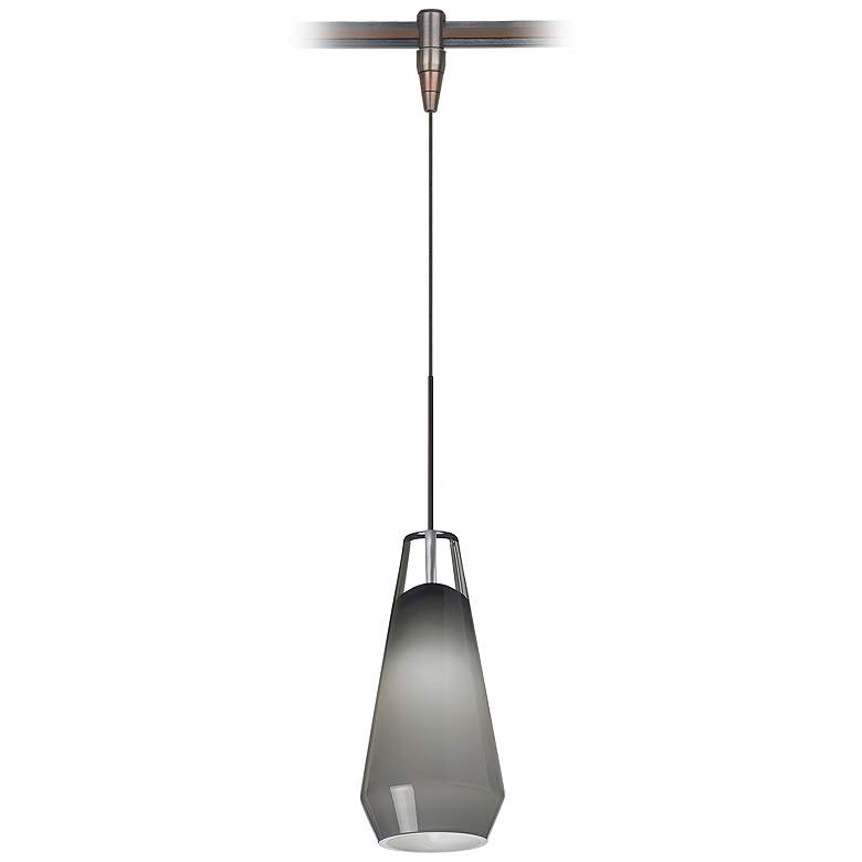 Image 1 Lustra 3 3/4" Wide Smoke Bronze Monorail Mini Pendant