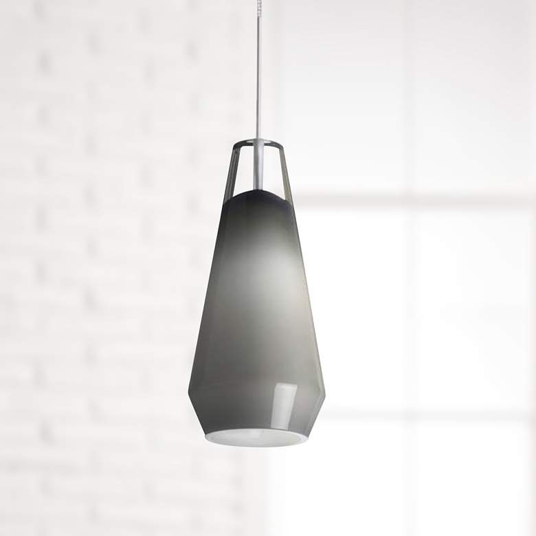 Image 1 Lustra 3 3/4" Wide Smoke Glass Freejack Mini Pendant Light
