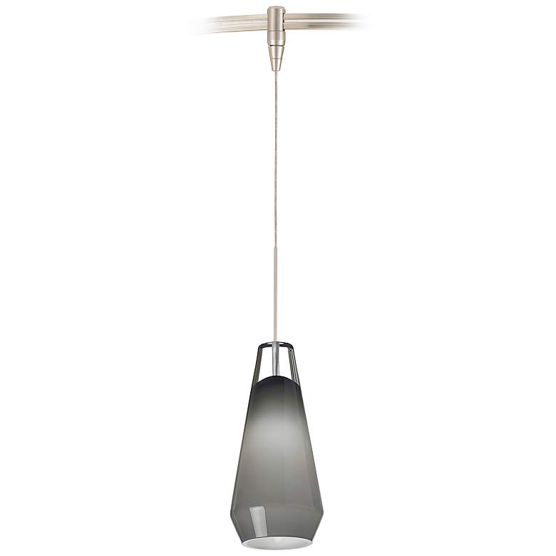 Image 1 Lustra 3 3/4"W Satin Nickel Smoke Monorail Mini Pendant