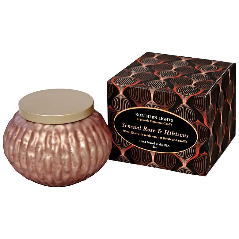 Image 1 Lustre Fragranced Sensual Rose and Hibiscus Candle