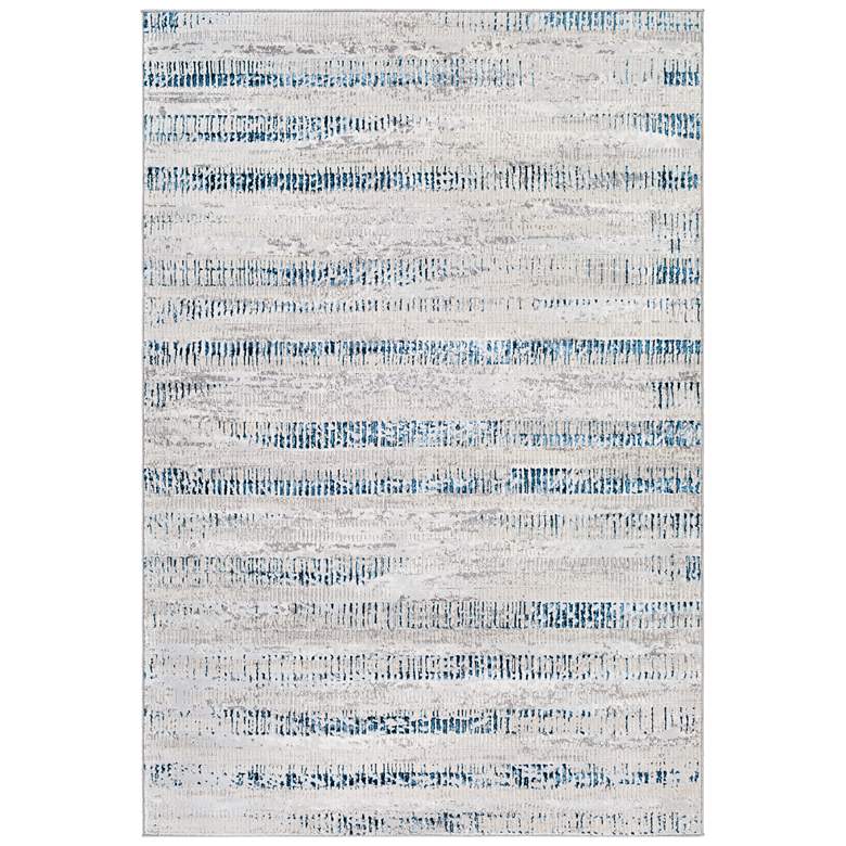 Image 1 Lustro LSR-2309 5'2"x7' Dark Blue and Light Beige Area Rug