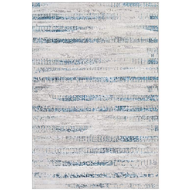 Image 1 Lustro LSR-2309 5&#39;2 inchx7&#39; Dark Blue and Light Beige Area Rug