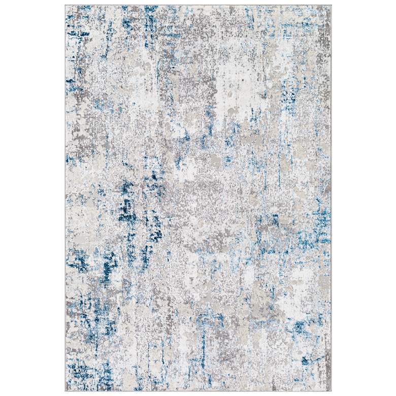 Image 1 Lustro LSR-2315 5'2"x7' Dark Blue and Light Beige Area Rug