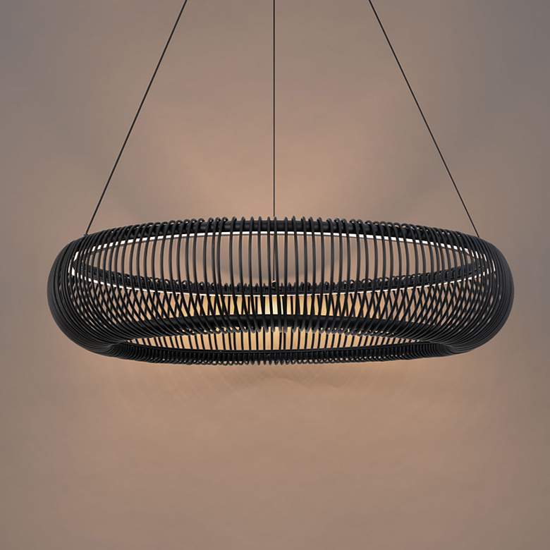 Image 1 Lute 28in LED Pendant 3000K in Black