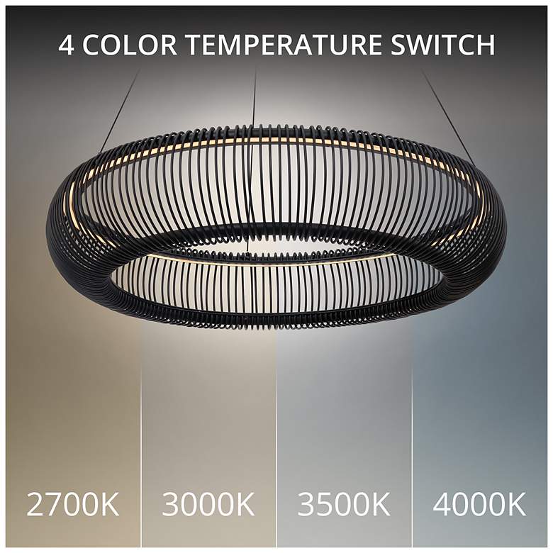 Image 3 Lute 28in LED Pendant 3000K in Black more views