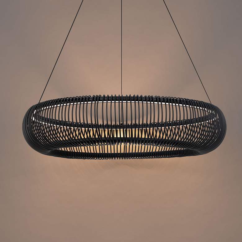 Image 1 Lute 28in LED Pendant 3500K in Black