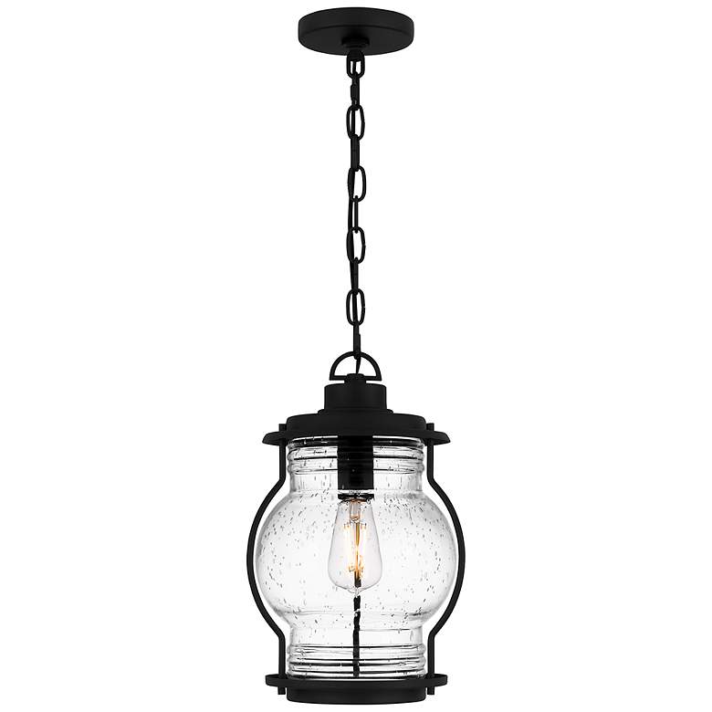 Image 1 Luther 1-Light Earth Black Outdoor Hanging Lantern