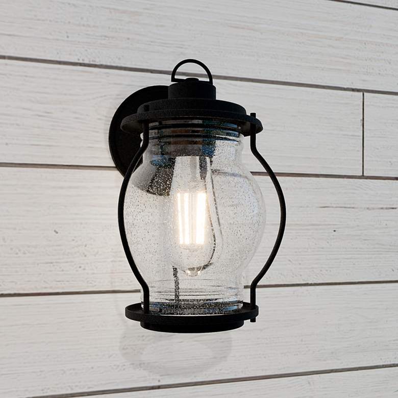 Image 1 Luther 1-Light Earth Black Outdoor Wall Lantern