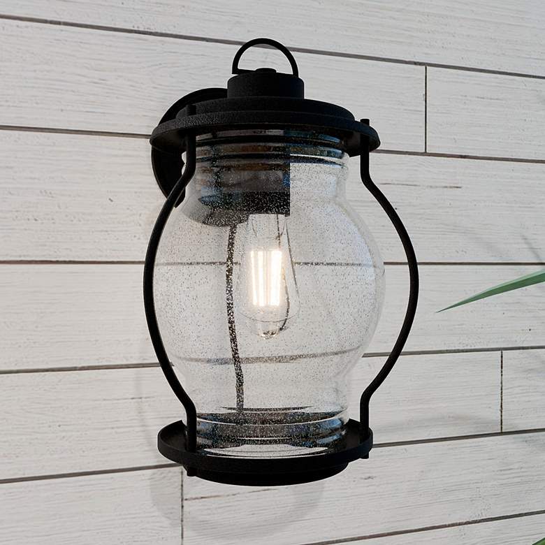 Image 1 Luther 1-Light Earth Black Outdoor Wall Lantern
