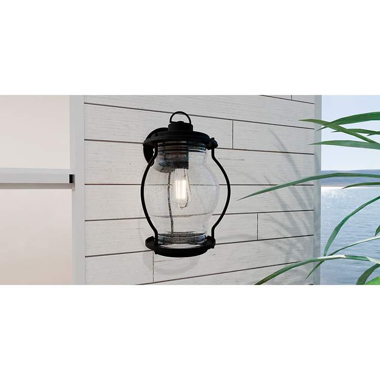 Image 7 Luther 1-Light Earth Black Outdoor Wall Lantern more views