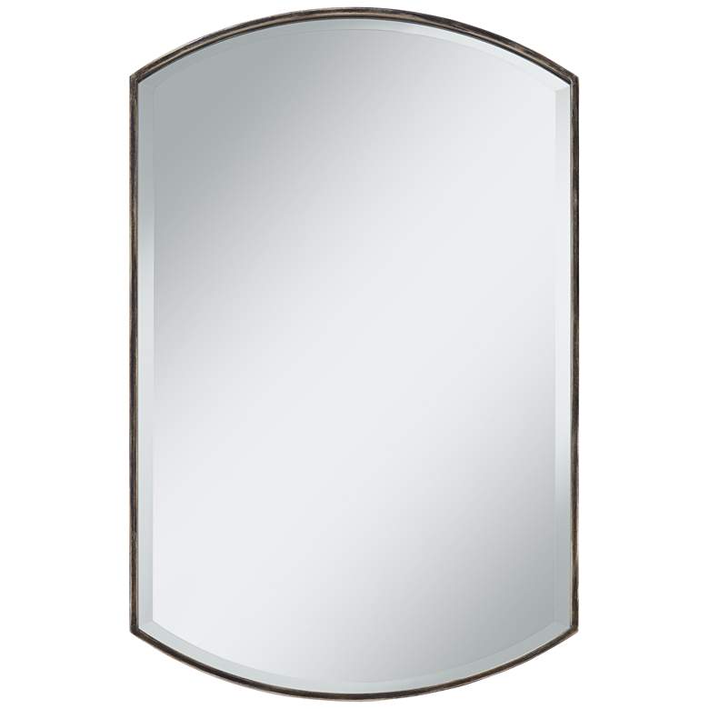Image 1 Luther Bronze 24" x 38" Arched Top Wall Mirror by Uttermost