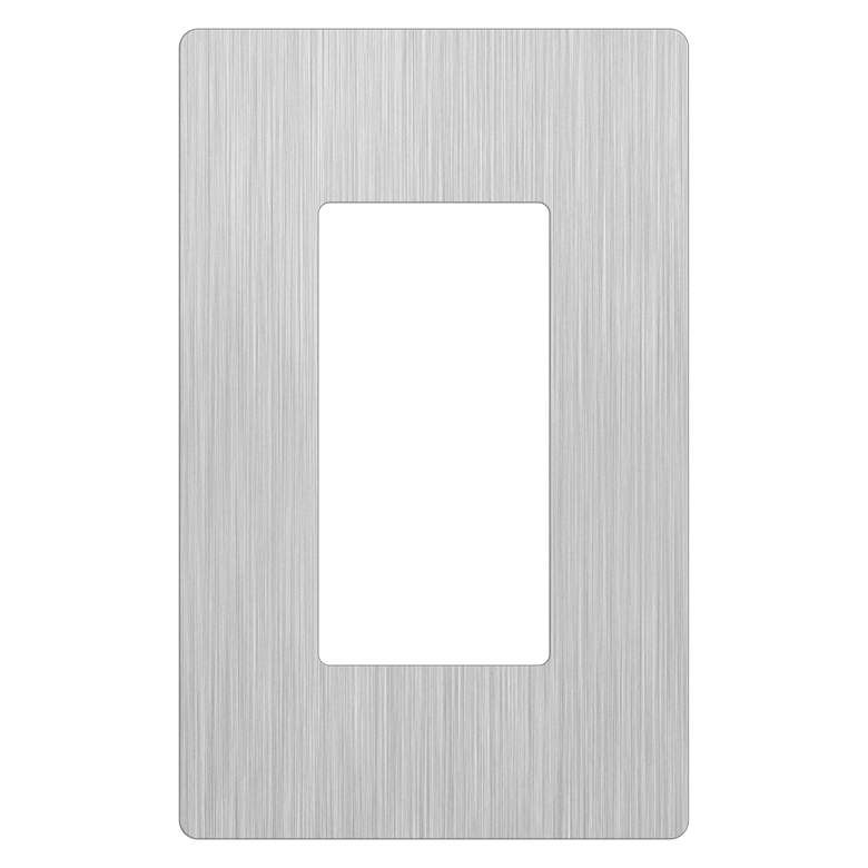 Image 1 Lutron Claro 1 Gang Stainless Steel Screwless Faceplate