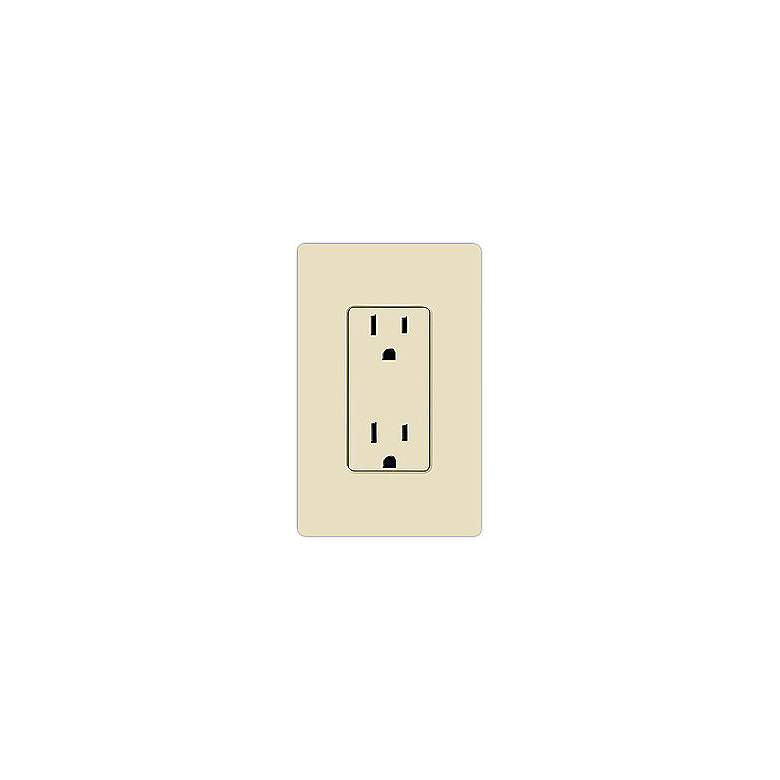 Image 1 Lutron Claro 15A receptable Light Almond