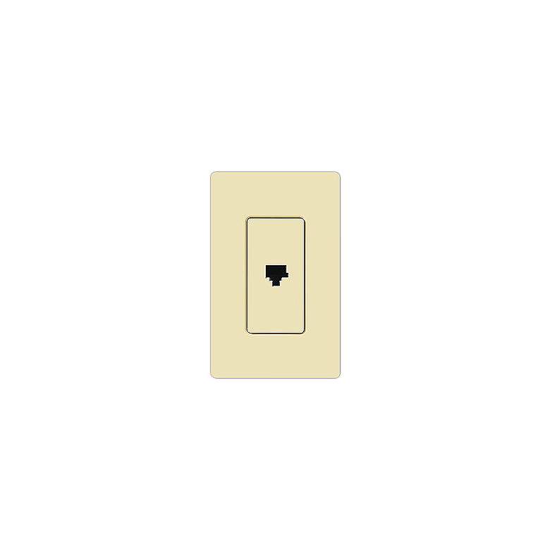 Image 1 Lutron Claro Almond Phone Jack
