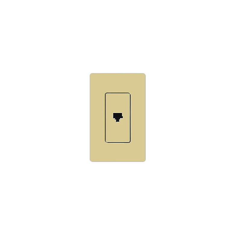 Image 1 Lutron Claro Ivory Phone Jack Faceplate