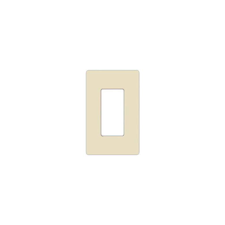 Image 1 Lutron Claro Light Almond 1 Gang Screwless Faceplate