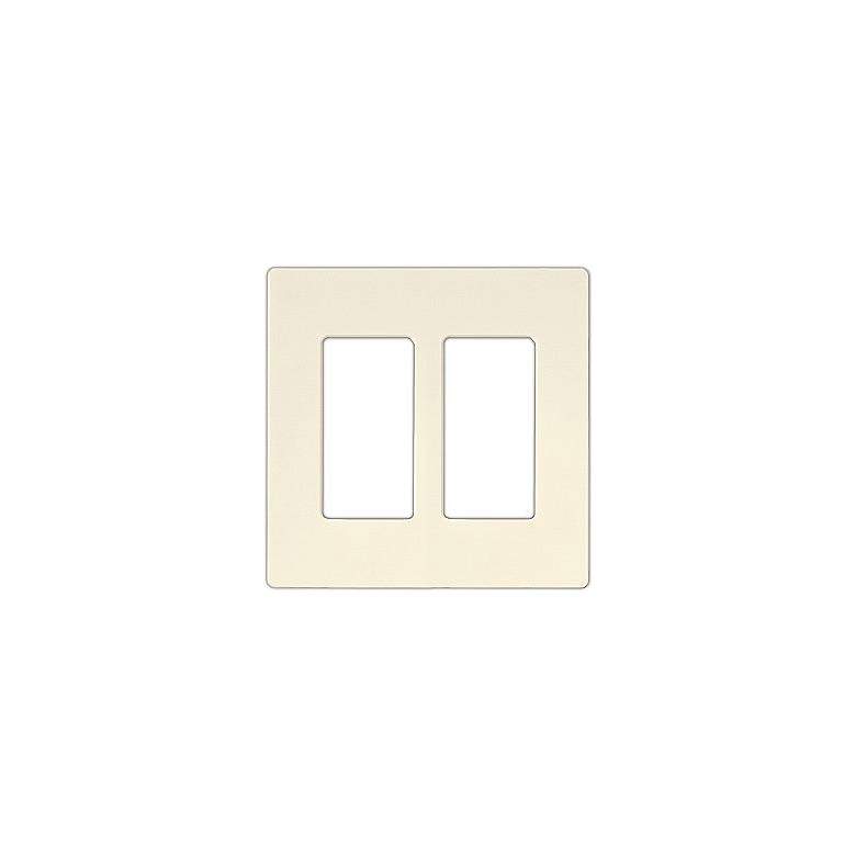 Image 1 Lutron Diva Biscuit Double Gang Wallplate