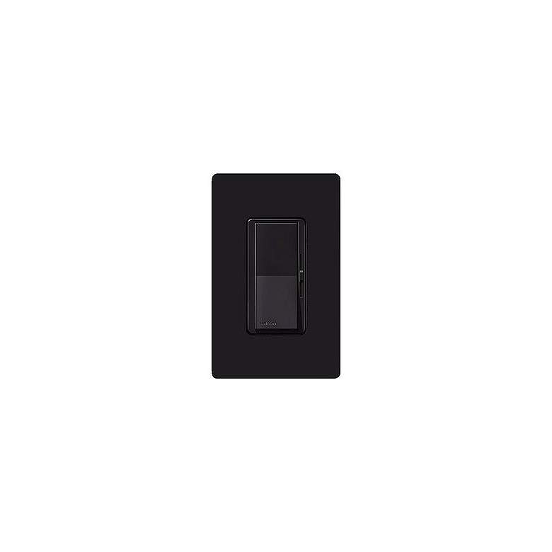 Image 1 Lutron Diva Black Electronic Single Pole Preset Dimmer