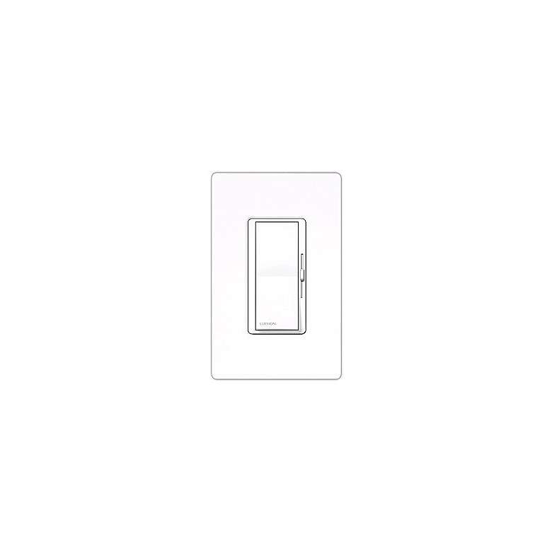 Image 1 Lutron Diva Gloss White Electronic Single Pole Preset Dimmer