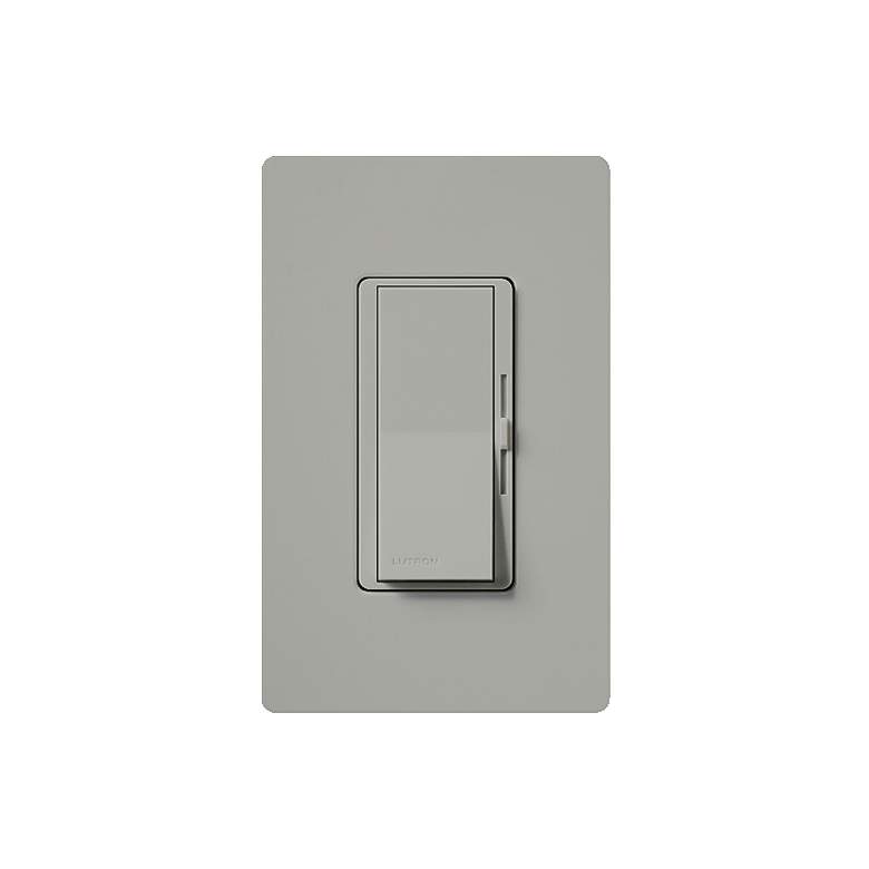 Image 1 Lutron Diva Gray Reverse-Phase Paddle Dimmer Switch