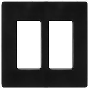 Lutron Diva SC Midnight Black Double Gang Wallplate 73067 Lamps Plus