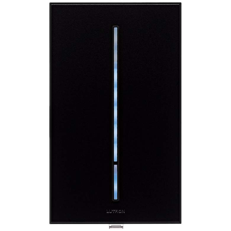 Image 1 Lutron Vierti Blue LED 600 Watt Single Pole Black Dimmer