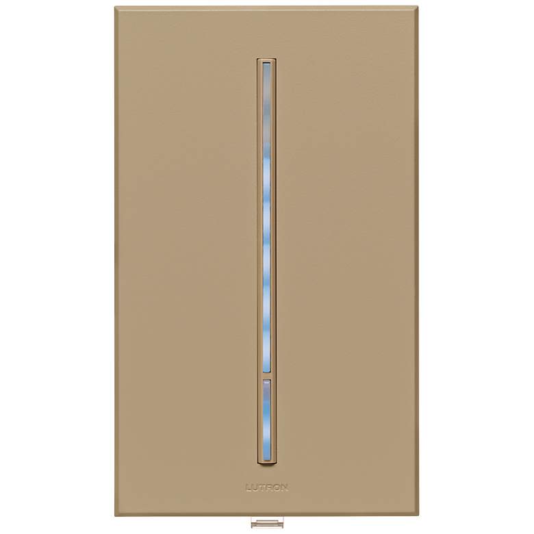 Image 1 Lutron Vierti Blue LED 600 Watt Single Pole Taupe Dimmer