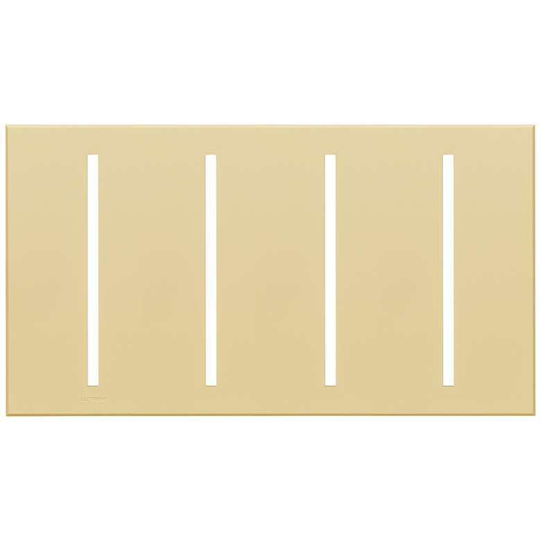 Image 1 Lutron Vierti Ivory Four Gang Screwless Faceplate