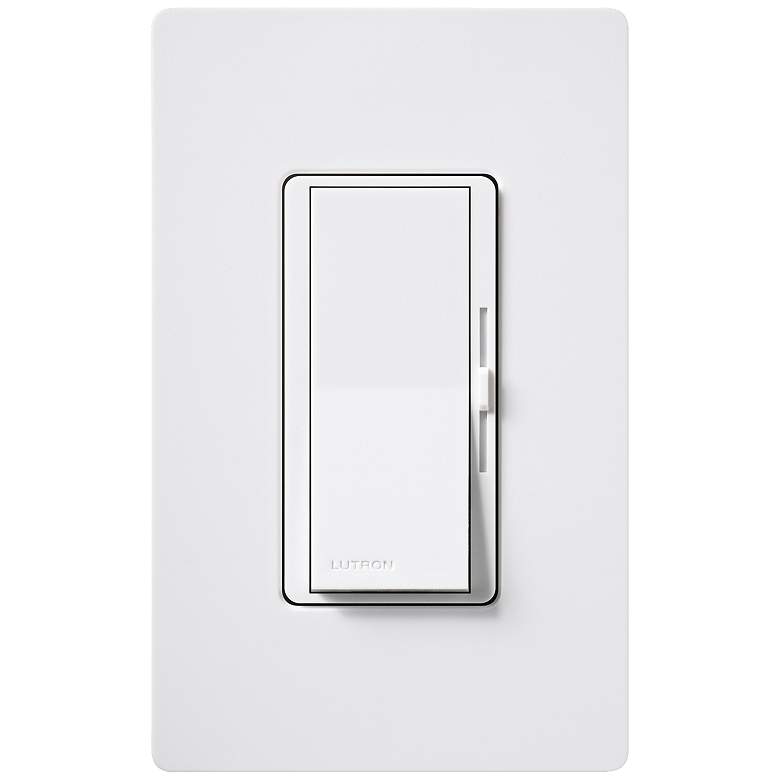 Image 1 Lutron White 8A Fluorescent/LED Single Pole/3-Way Dimmer