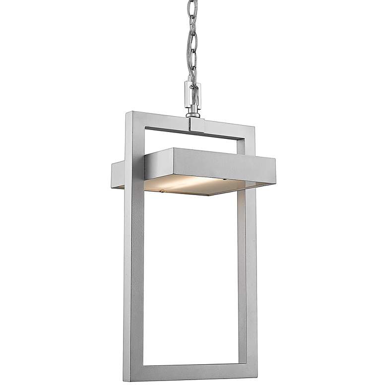 Image 1 Luttrel 10 1/2" Wide Silver LED Outdoor Hanging Light