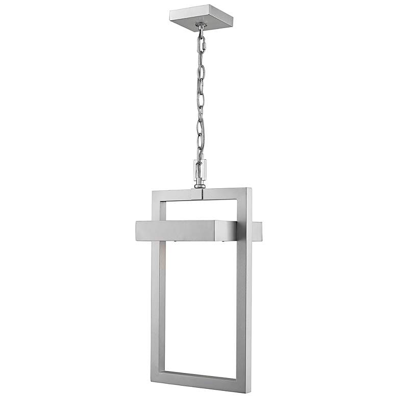 Image 4 Luttrel 10 1/2" Wide Silver LED Outdoor Hanging Light more views