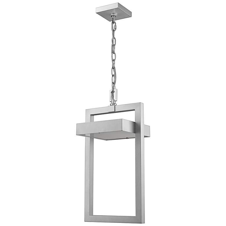 Image 7 Luttrel 10 1/2" Wide Silver LED Outdoor Hanging Light more views