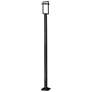 Luttrel 117 3/4" High Black LED Outdoor Post Light with Base