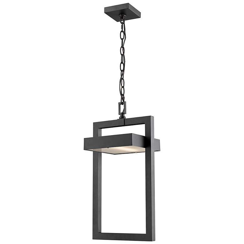 Image 1 Luttrel 18" High Black LED Outdoor Hanging Light