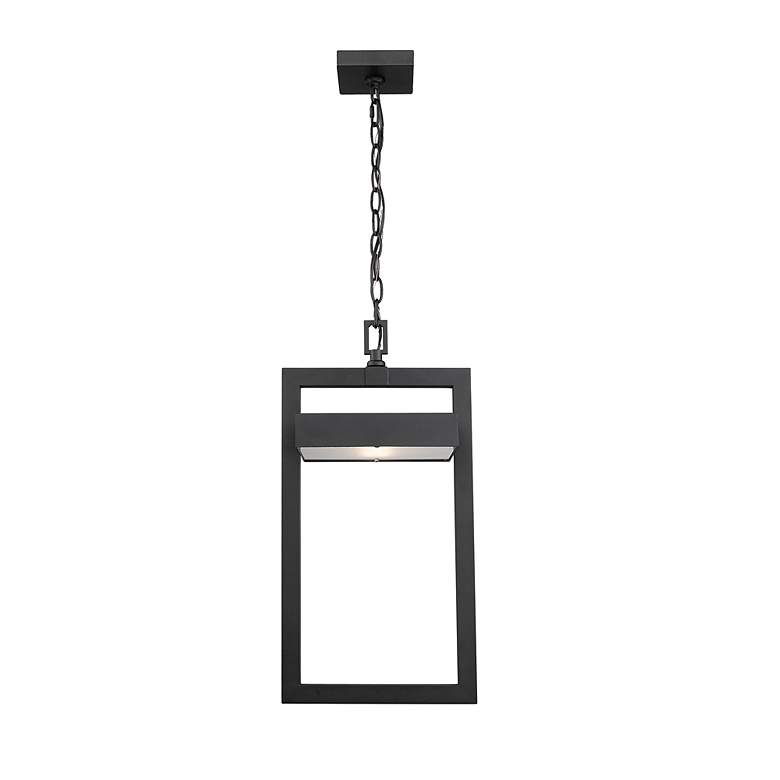 Image 2 Luttrel 18" High Black LED Outdoor Hanging Light more views