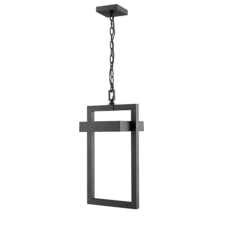 Image 3 Luttrel 18" High Black LED Outdoor Hanging Light more views