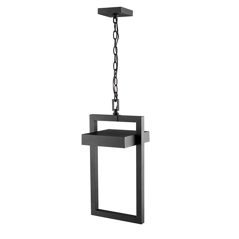 Image 4 Luttrel 18" High Black LED Outdoor Hanging Light more views