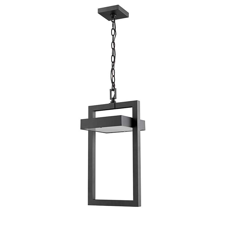 Image 5 Luttrel 18" High Black LED Outdoor Hanging Light more views