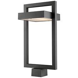 Luttrel 21 1/2" High Black LED Outdoor Post Light