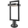 Luttrel 25 3/4" High Black Metal LED Outdoor Pier Mount