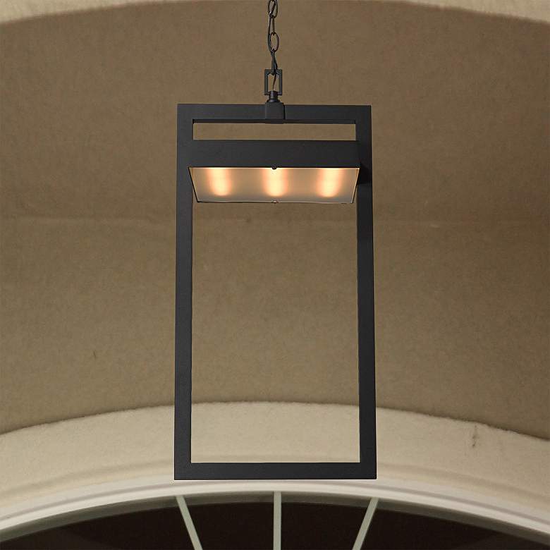 Image 2 Luttrel 29 1/2" High Black LED Outdoor Hanging Light