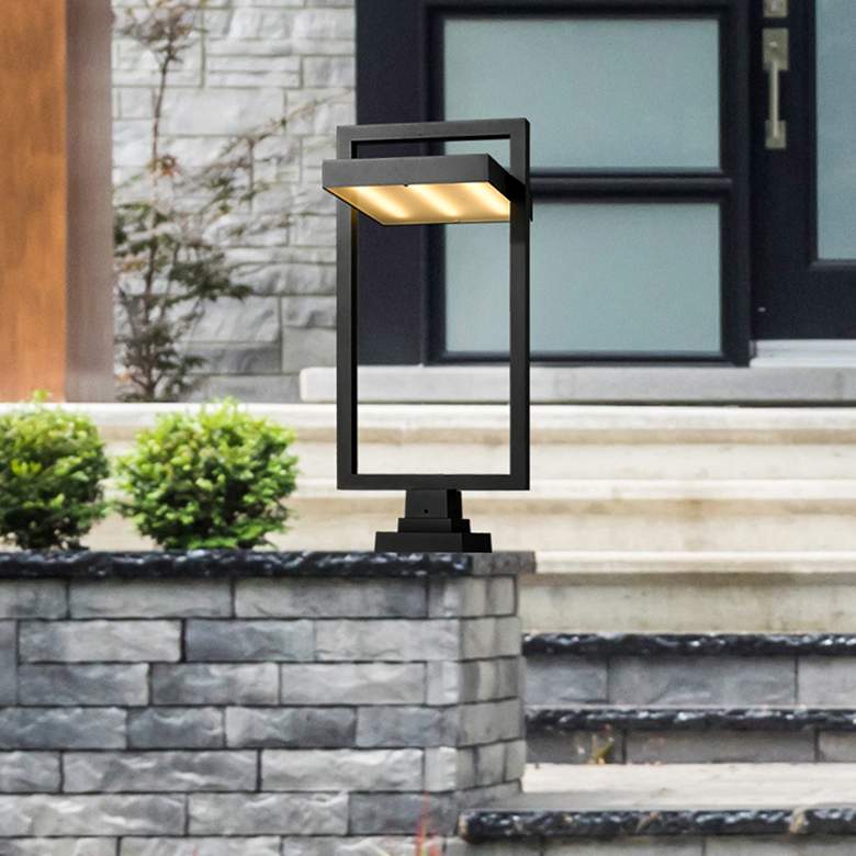 Image 1 Luttrel 31 1/2" High Black LED Outdoor Pier Mounted Light