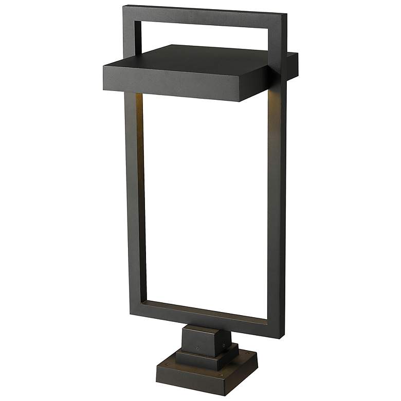 Image 4 Luttrel 31 1/2" High Black LED Outdoor Pier Mounted Light more views