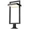 Luttrel 32 1/2" High Black LED Outdoor Pier Mount Light
