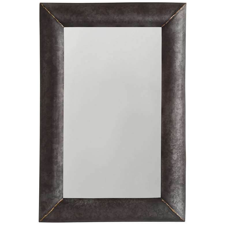 Image 1 Lutz Galvanized Black 24 inch x 36 inch Rectangular Wall Mirror