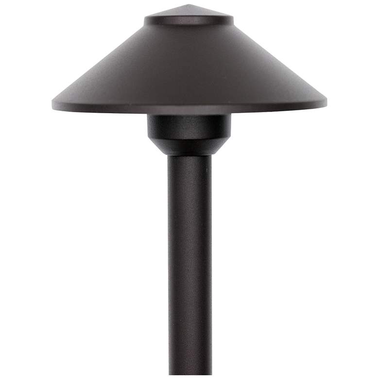 Image 1 Lux 19 inch High Bronze Metal LED Direct Burial Post Light
