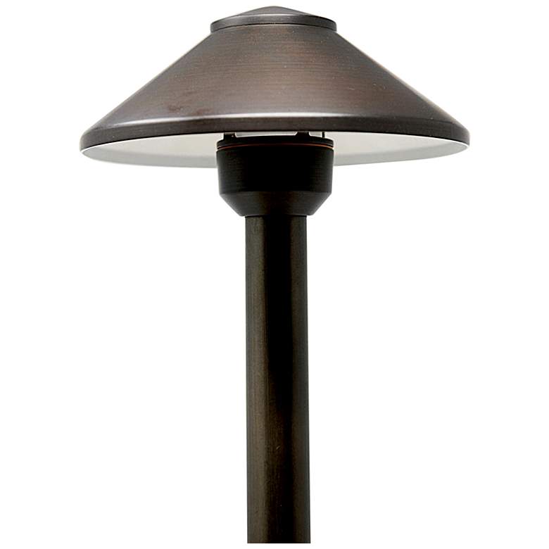 Image 1 Lux 19 inch High Bronze Metal LED Direct Burial Post Light